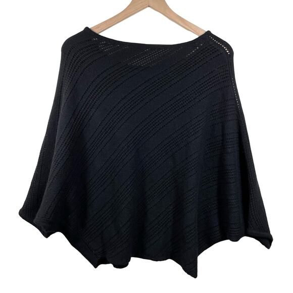 360 CASHMERE Dolman Sleeve Lace Pullover Sweater Black Size S Luxury Whimsigoth - Picture 3 of 11